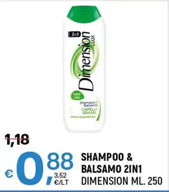SHAMPOO & BALSAMO 2IN1 DIMENSION ML. 250