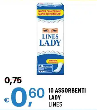 A&O 10 ASSORBENTI LADY LINES offerta