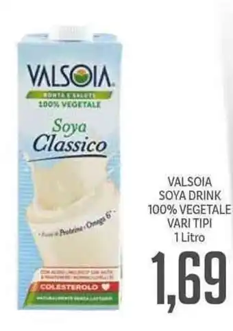 Supermercati Piccolo Valsoia Soya Drink 100% Vegetale Vari Tipi 1 Litro offerta
