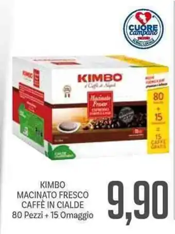 Supermercati Piccolo Kimbo Macinato Fresco Caffè in Cialde 80 Pezzi + 15 Omaggio offerta