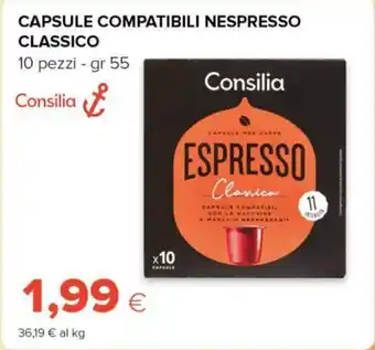 Tigre CAPSULE COMPATIBILI NESPRESSO CLASSICO 10 pezzi - gr 55 Consilia offerta