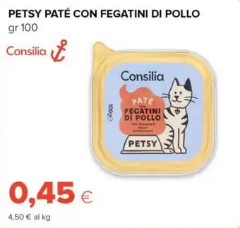 Tigre PETSY PATÉ CON FEGATINI DI POLLO gr 100 Consilia offerta