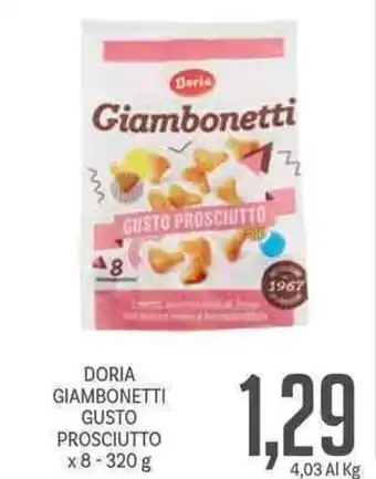 Supermercati Piccolo Doria Giambonetti Gusto Prosciutto x 8 320 g offerta