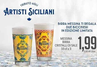 Supermercati Piccolo Messina Birra Cristalli Di Sale 33 cl x 3 offerta