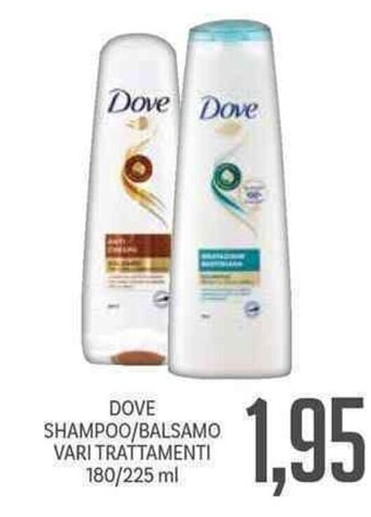 Supermercati Piccolo Dove Shampoo/Balsamo Vari Trattamenti 180/225 ml offerta