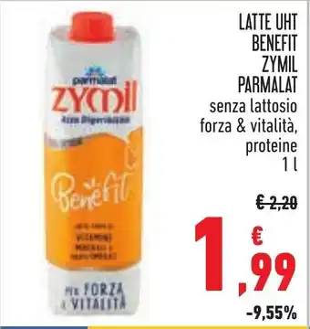 Conad LATTE UHT BENEFIT ZYMIL PARMALAT senza lattosio forza & vitalità, proteine 1 l offerta