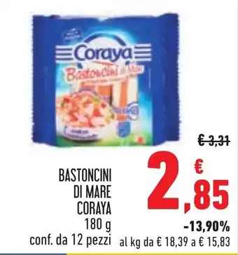 Conad BASTONCINI DI MARE CORAYA 180 g conf. da 12 pezzi offerta