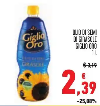 Conad OLIO DI SEMI DI GIRASOLE GIGLIO ORO 1 l offerta