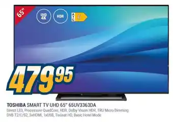 Sinergy TOSHIBA SMART TV UHD 65" 65UV3363DA offerta
