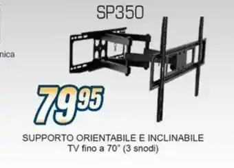 Sinergy SUPPORTO ORIENTABILE E INCLINABILE TV fino a 70" (3 snodi) offerta
