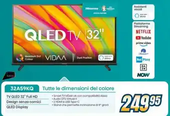 Sinergy TV QLED 32" Full HD offerta