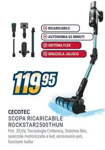 CECOTEC SCOPA RICARICABILE ROCKSTAR2500THUN