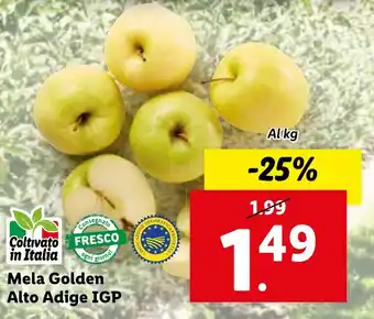 Lidl Mela Golden Alto Adige IGP offerta