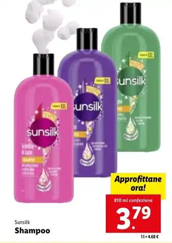 Lidl Sunsilk Shampoo 810 ml confezione offerta