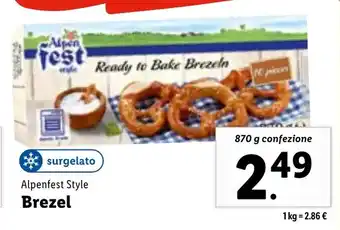 Lidl Alpenfest Style Brezel 870 g confezione offerta