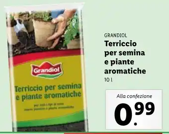 Lidl GRANDIOL Terriccio per semina e piante aromatiche 10 l offerta