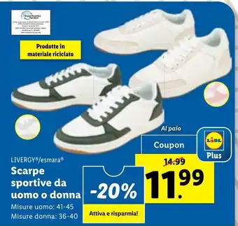 Lidl LIVERGY/esmara Scarpe sportive da uomo o donna offerta