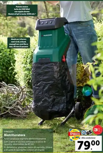Lidl PARKSIDE Biotrituratore offerta