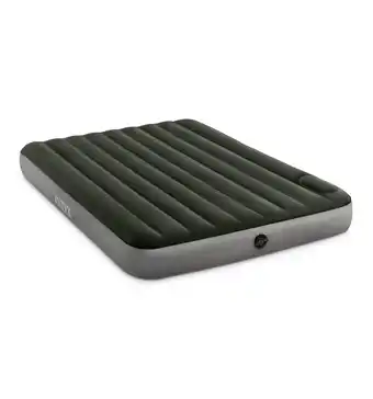 Eurobrico Materasso matrimoniale gonfiabile intex 'airbed dura-beam standard downy' colore verde scuro con pompa a pedale, 152x203x25 c offerta