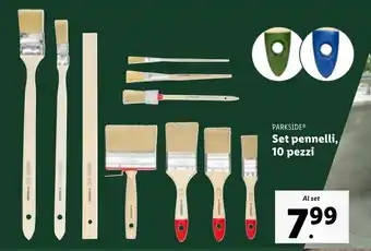 Lidl PARKSIDE Set pennelli, 10 pezzi offerta