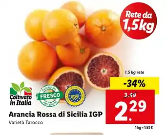 Lidl Arancia Rossa di Sicilia IGP offerta