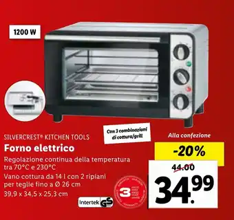 Lidl SILVERCREST KITCHEN TOOLS Forno elettrico offerta