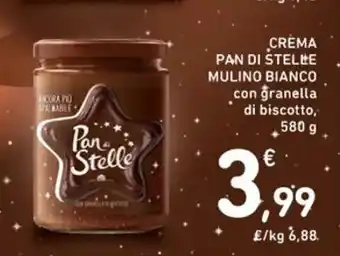 Spazio Conad CREMA PAN DI STELLE MULINO BIANCO con granella di biscotto, 580 g offerta