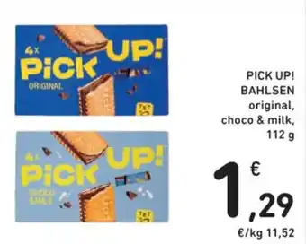 Spazio Conad PICK UP! BAHLSEN original, choco & milk, 112 g offerta