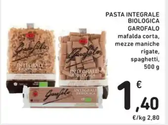 Spazio Conad PASTA INTEGRALE BIOLOGICA GAROFALO 500 g offerta