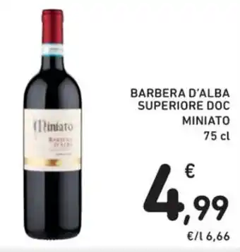 Spazio Conad BARBERA D'ALBA SUPERIORE DOC MINIATO 75 cl offerta