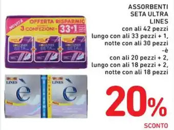 Spazio Conad ASSORBENTI SETA ULTRA LINES offerta