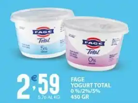 Sisa FAGE YOGURT TOTAL 0%/2%/5% 450 GR offerta