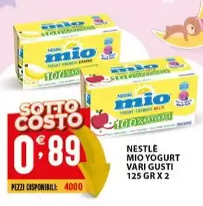 Sisa NESTLÈ MIO YOGURT VARI GUSTI 125 GR X 2 offerta