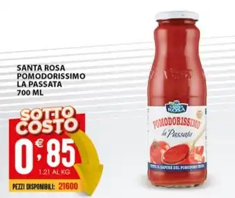 Sisa SANTA ROSA POMODORISSIMO LA PASSATA 700 ML offerta
