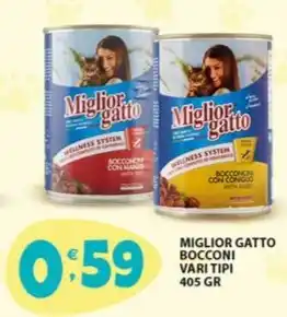 Sisa MIGLIOR GATTO BOCCONI VARI TIPI 405 GR offerta