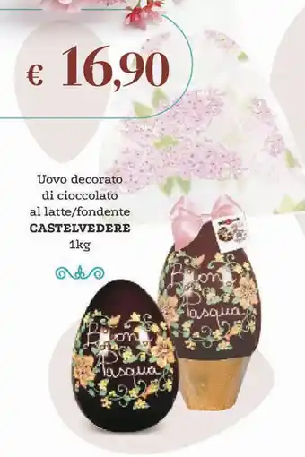 Uovo decorato di cioccolato al latte/fondente CASTELVEDERE 1kg