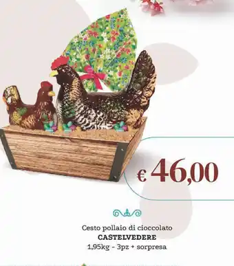 Cesto pollaio di cioccolato CASTELVEDERE 1,95kg - 3pz + sorpresa