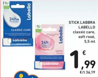 Spazio Conad STICK LABBRA LABELLO classic care, soft rosé, 5,5 ml offerta