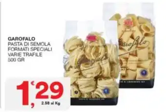 Quick Sisa GAROFALO PASTA DI SEMOLA FORMATI SPECIALI VARIE TRAFILE 500 GR offerta