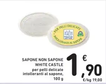 Spazio Conad SAPONE NON SAPONE WHITE CASTLE per pelli delicate intolleranti al sapone, 100 g offerta
