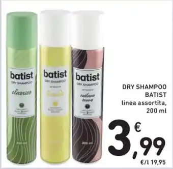 Spazio Conad DRY SHAMPOO BATIST linea assortita, 200 ml offerta