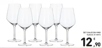 Spazio Conad SET CALICI DA VINO 6 pezzi, in vetro offerta