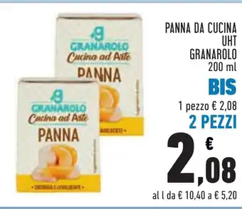 Conad PANNA DA CUCINA UHT GRANAROLO 200 ml offerta