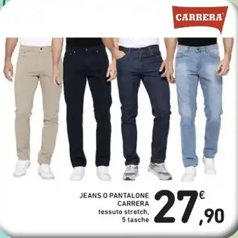 Spazio Conad JEANS O PANTALONE CARRERA tessuto stretch, 5 tasche offerta