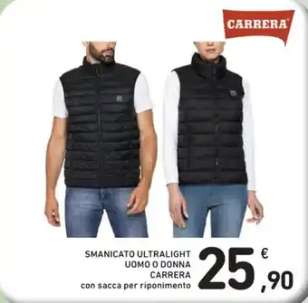 Spazio Conad SMANICATO ULTRALIGHT UOMO O DONNA CARRERA con sacca per riponimento offerta