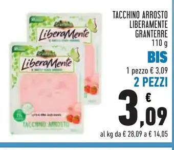 Conad TACCHINO ARROSTO LIBERAMENTE GRANTERRE 110 g offerta