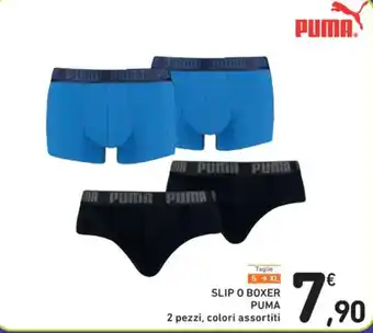 Spazio Conad SLIP O BOXER PUMA 2 pezzi, colori assortiti offerta