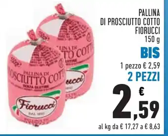 Conad PALLINA DI PROSCIUTTO COTTO FIORUCCI 150 g offerta