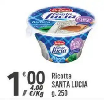 Supermercati Dok Ricotta SANTA LUCIA g. 250 offerta