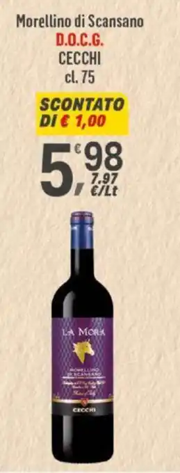 Supermercati Dok Morellino di Scansano D.O.C.G. CECCHI cl.75 offerta
